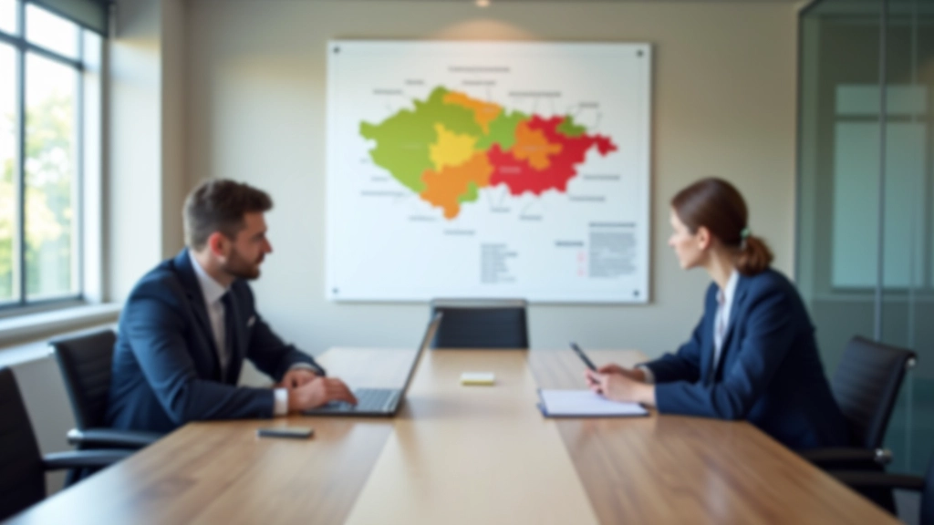 Zasedačka s mezinárodními obchodními partnery a mapa České republiky