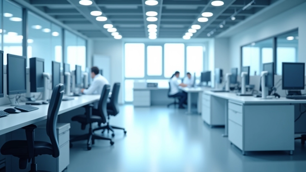Moderní laboratorní vybavení v technologickém centru, vědecký výzkum