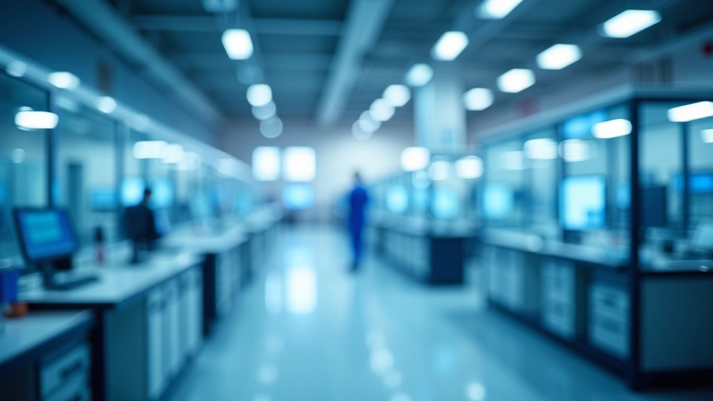 Pokročilé vybavení v technologickém centru, moderní přístroje a laboratorní vybavení